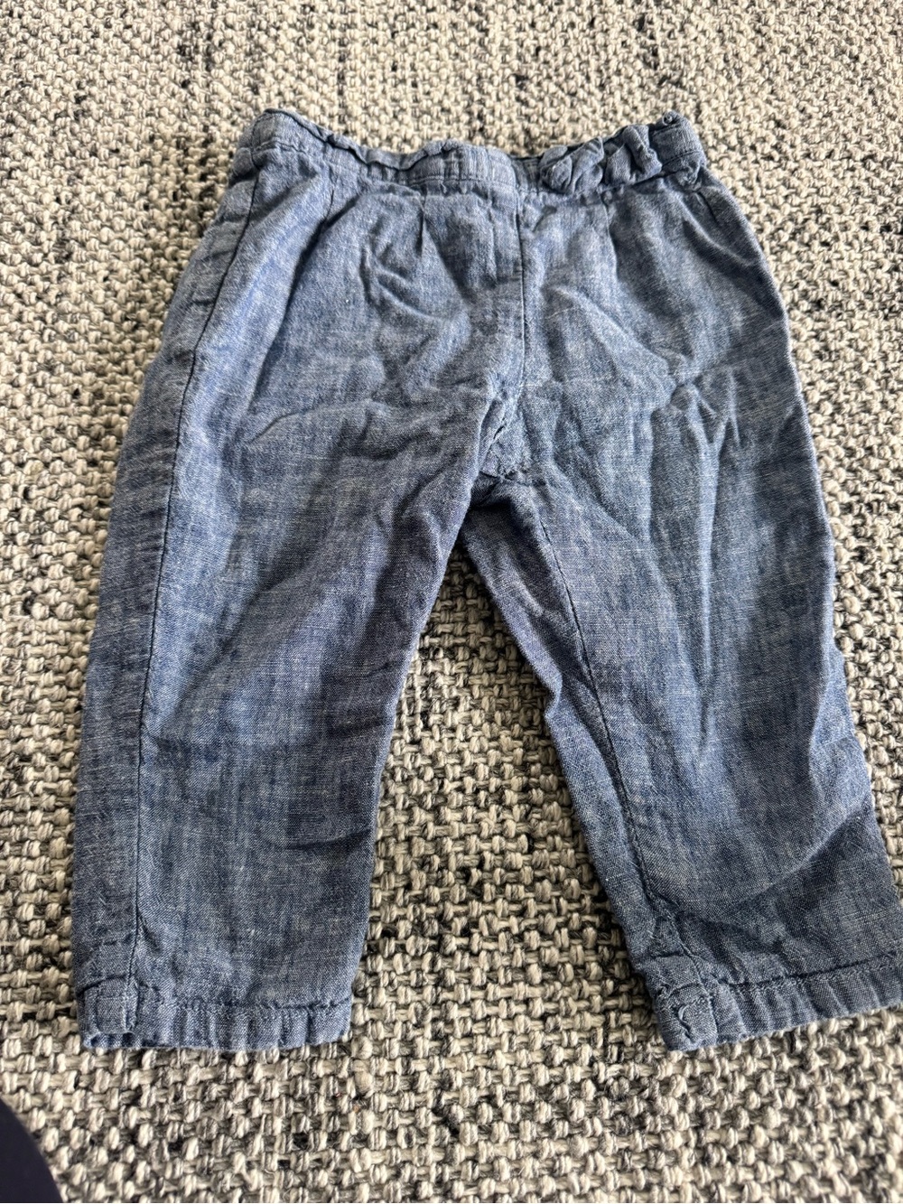 Janie and Jack Soft Blue Chambray Kids Pants